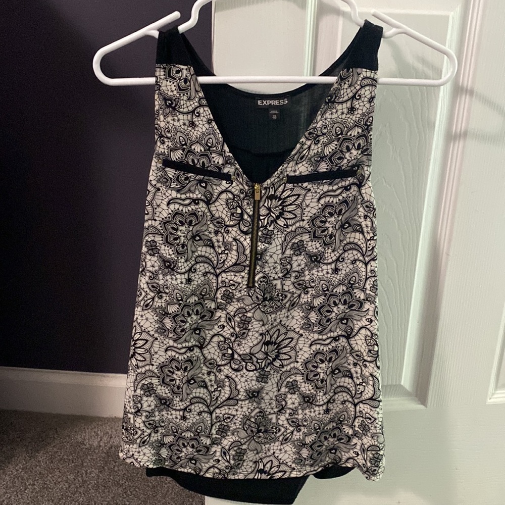 Express zip dress top